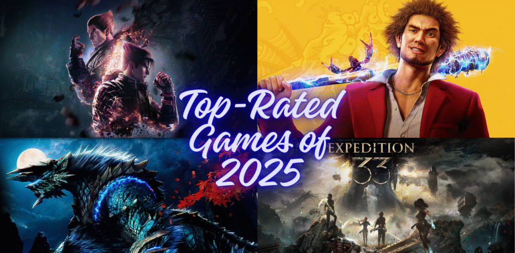 Top Rated Games of 2025, Best PC games 2025, Top console games 2025, Monster Hunter Wilds review, Clair Obscur Expedition 33,