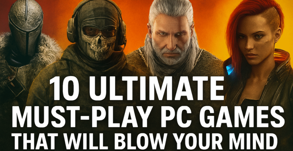 must play pc games, best pc games, top pc games, pc gaming masterpieces, mind blowing pc games,