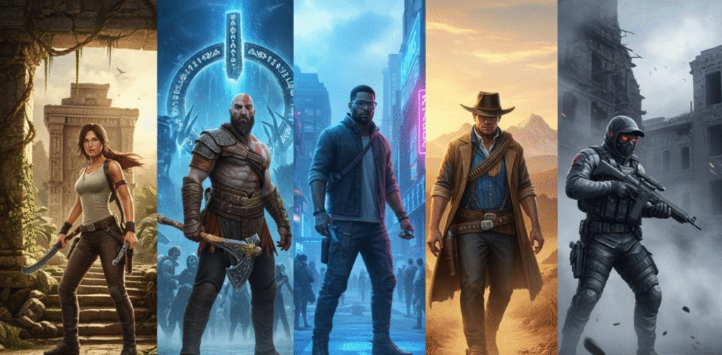 Legendary video game characters,Iconic heroes in video games, Most loved gaming protagonists, Famous video game characters, Popular gaming legends,